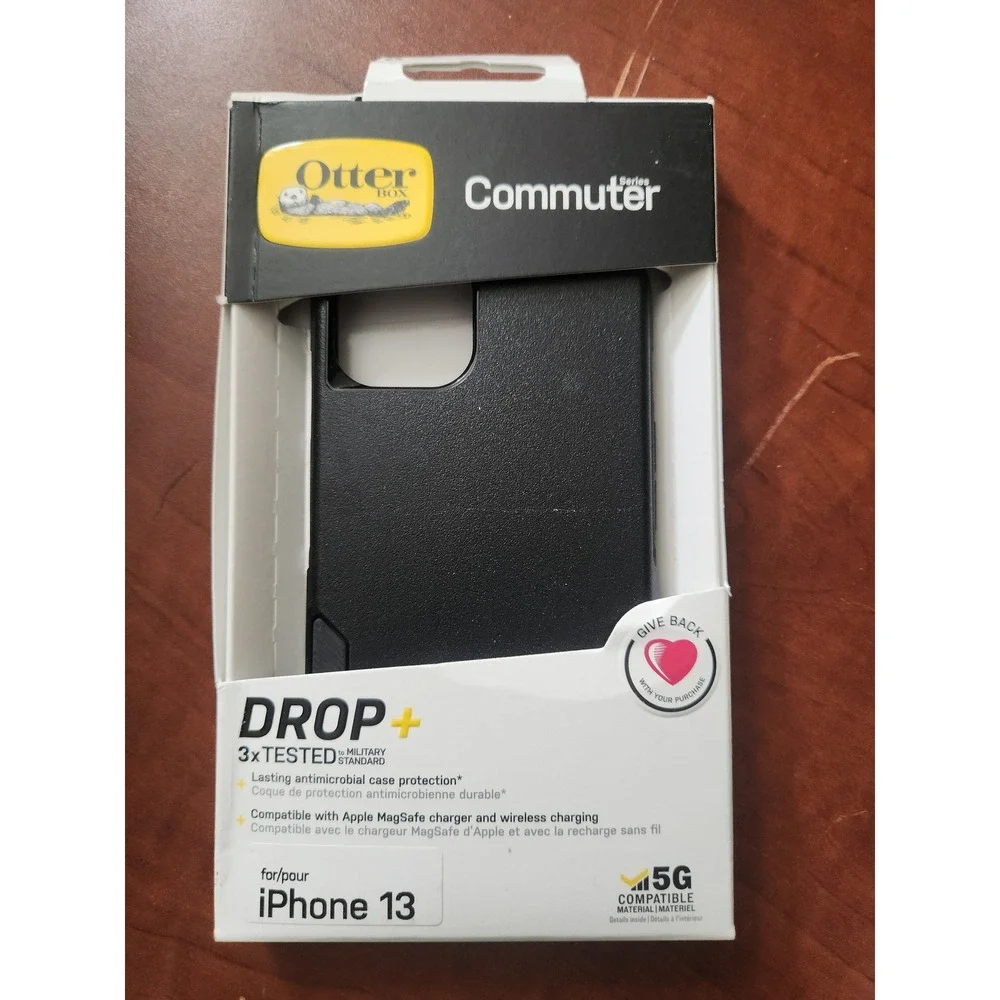 OtterBox Commuter Series iPhone 13 Case Black Dual Layer Protective Cover